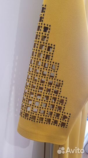 Платье, 44 размер, горчичного цвета