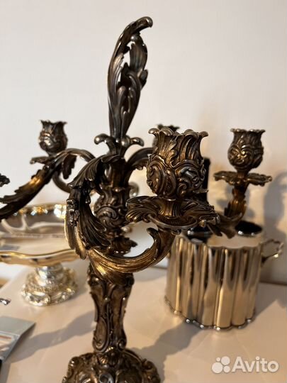 Подсвечники канделябры серебро 84 проба