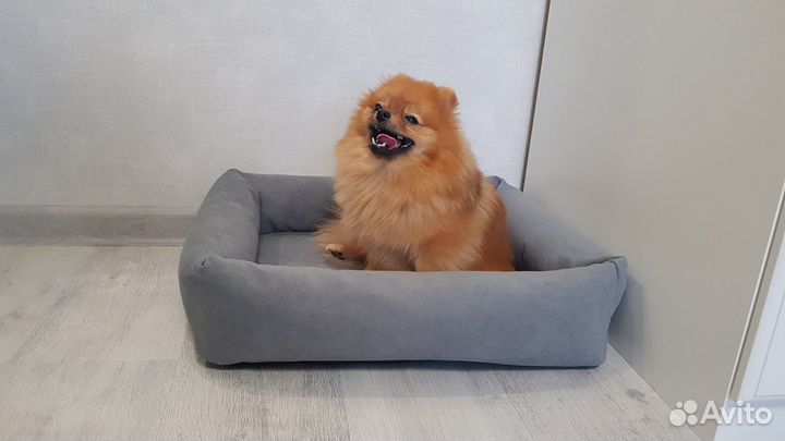 Лежанка для собак мелких пород и кошсъёмным чехлом