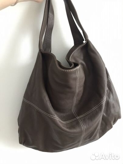 Сумка мешок натуральная кожа