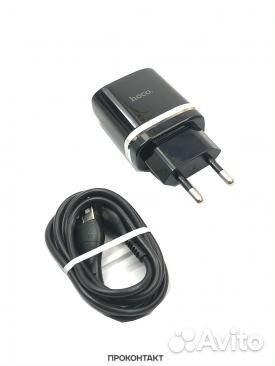 Зарядное устройство 1*USB hoco C12Q Черный (5В, 30