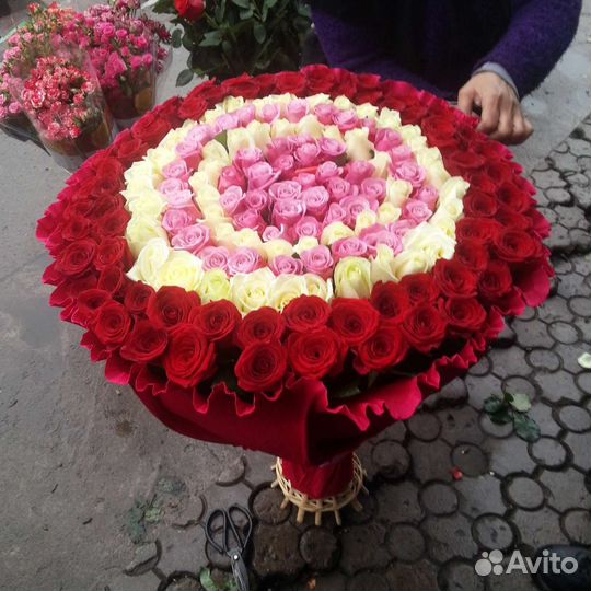 Цветы розы букет