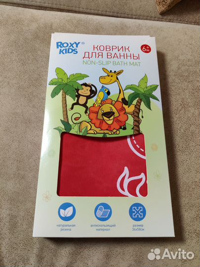 Коврик для ванной roxy-kids антискользящий 34*58см