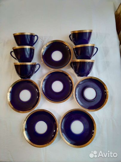 Тарелки СССР 120 шт. и сервиз лфз кобальт синий