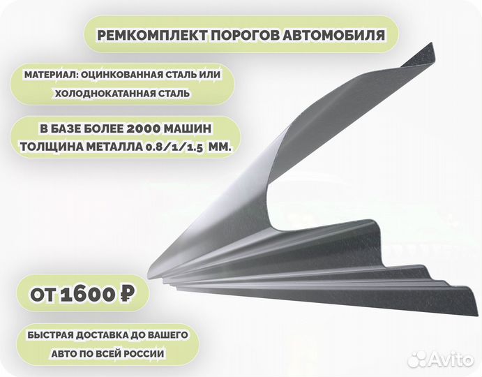 Пороги ремонтные на авто (ремкомплект)