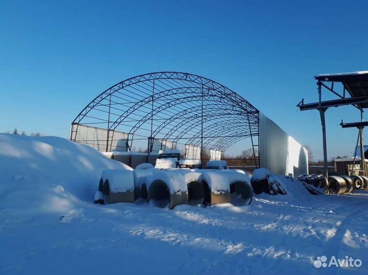 Ангар 30х100м. / Ангар под технику Тип В