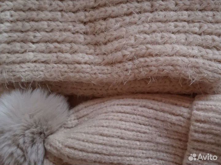 Комплект шапка и снуд женский