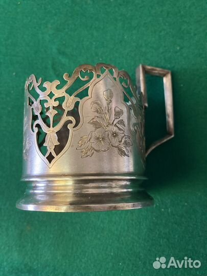 Подстаканник серебро 875 пробы СССР