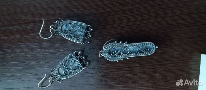 Серьги финифть СССР