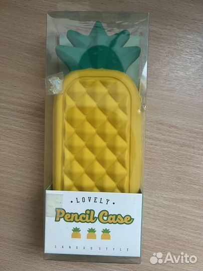 Пенал-тубус односекционный Ананас