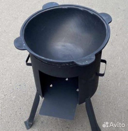 Казан чугyнный 12 литрoв с печкой