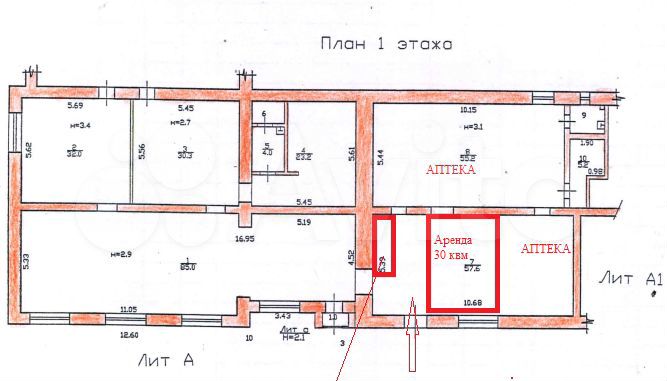Торговая площадь, 60 м²