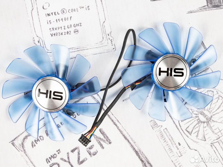 Комплект вентиляторов для видеокарт HIS RX 580