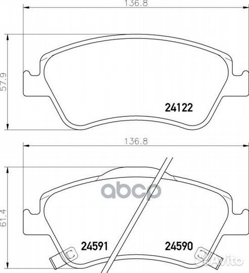 Колодки тормозные дисковые перед NP1115 NIS