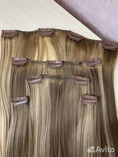 Накладные волосы на заколках 50 см