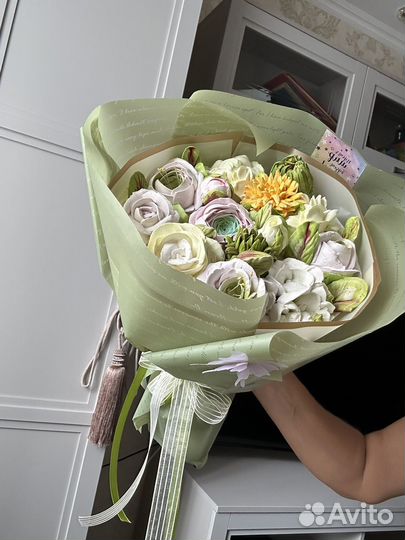 Сладкий букет из зефира