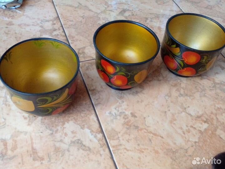 Чашки хохлома 3шт