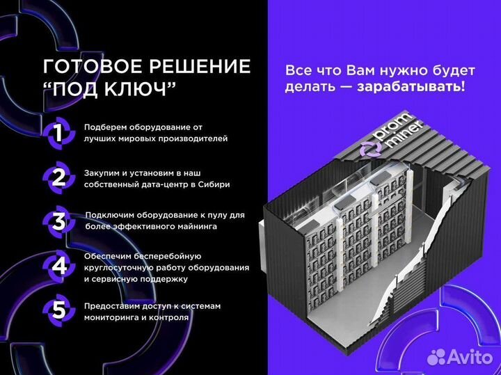 Готовый бизнес на майнинге “под ключ”