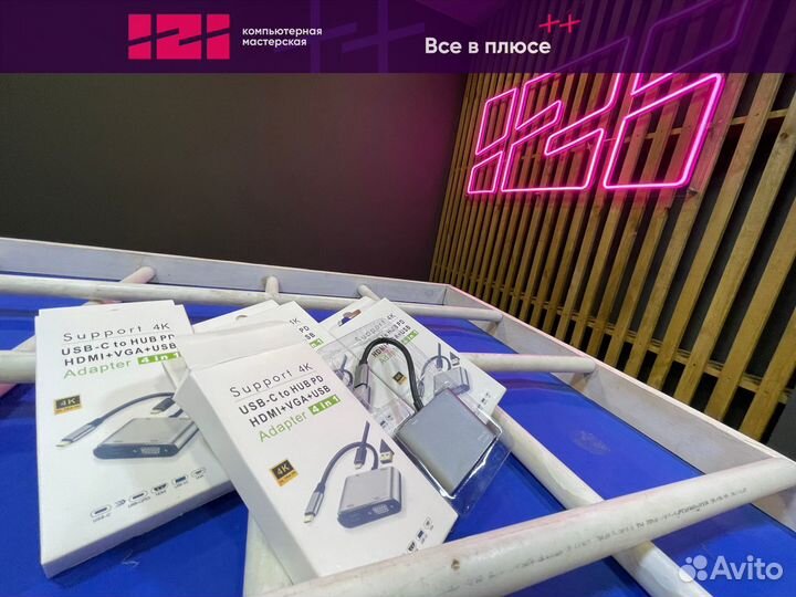 Новый переходник Type-с to hdmi-VGA-usb 4k