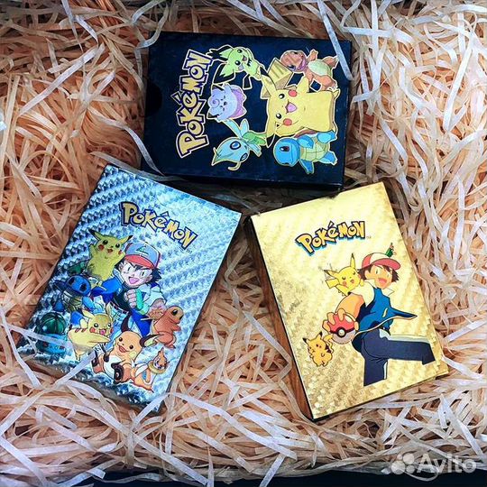 Колода карт *55 штук Покемон (золотые, серебряные)