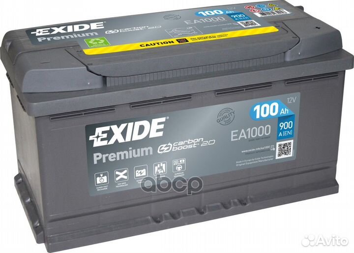 Exide EA1000 premium аккумуляторная батарея 19