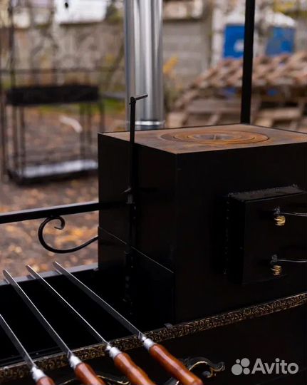 Мангал с печкой