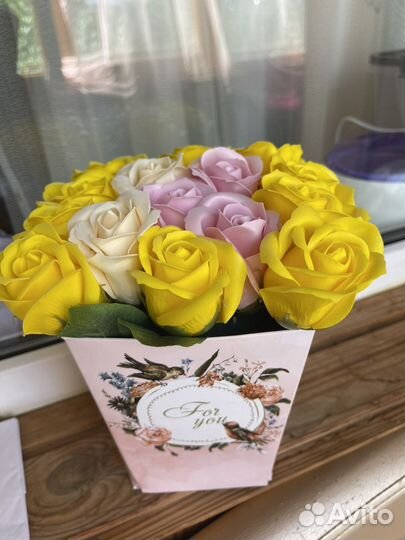 Букет из мыльных роз