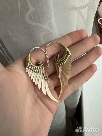 Серьги из перламутровой раковины