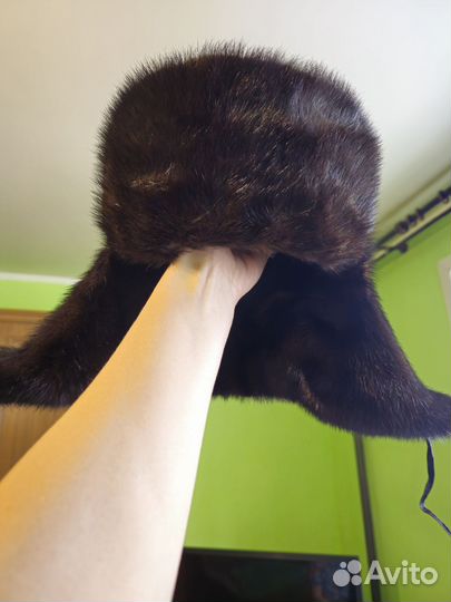 Шапка ушанка норковая