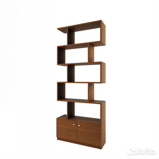 Стеллаж Слим-200al орех экко деревянный полки
