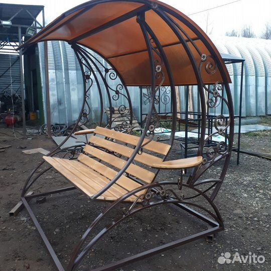 Кованая качель,Качели, качель для дачи, качель для