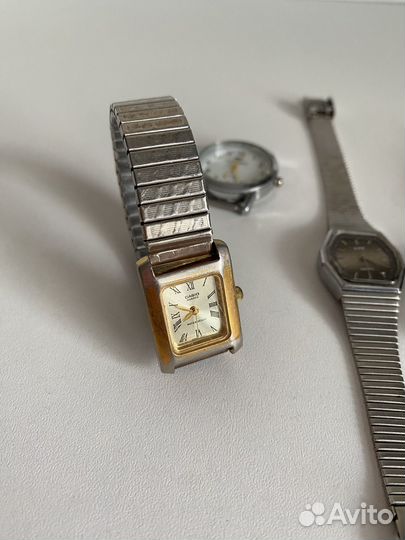 Часы женские заря СССР + наручные часы casio СССР