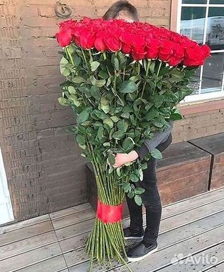 Розы Метровые 100 см доставка Москва