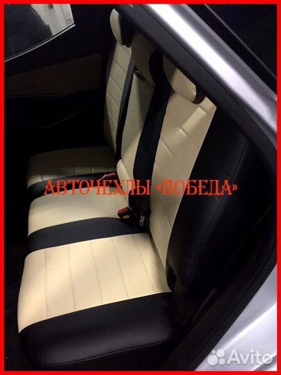 Hyundai Santa-Fe 3 из экокожи чёрно-бежевые Класси