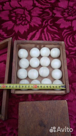 Набор стариных бильярдных маленьких шаров