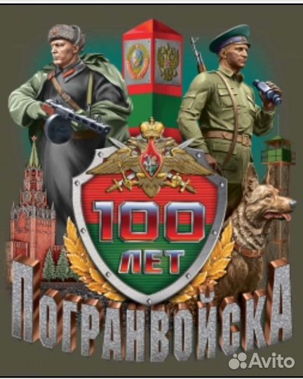 Футболка 100 лет Погранвойска