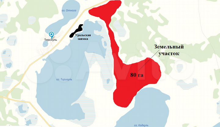 Участок 80 га (СНТ, ДНП)