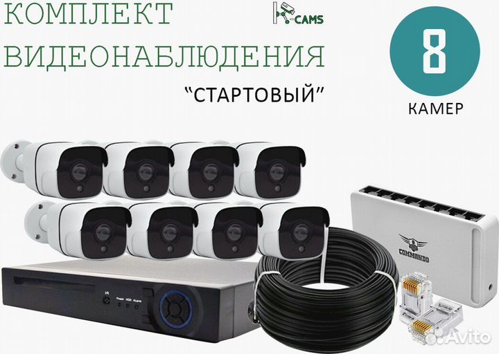 Комплект видеонаблюдения Стартовый 8 камер