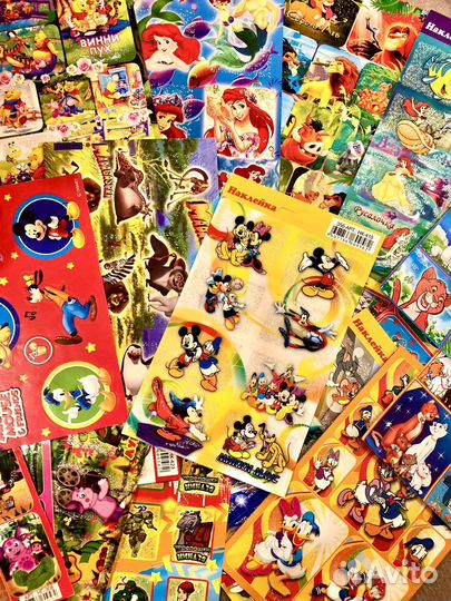 Наклейки и календарики из детства 2000-х годов