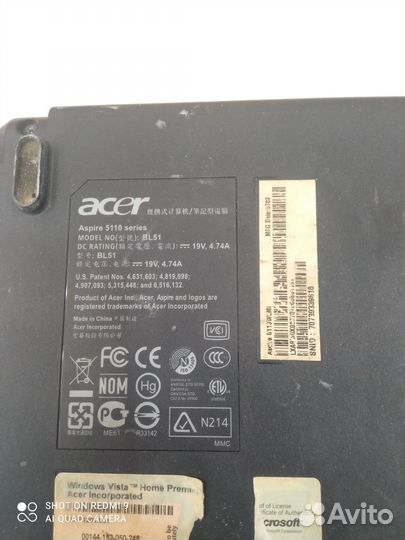 Ноутбук Acer на запчасти