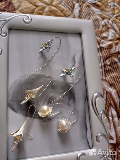 Серьги серебряные