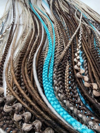 Де дреды комплект, комплект косы и дреды