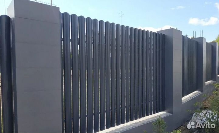 Забор из евроштакетника качественно под ключ