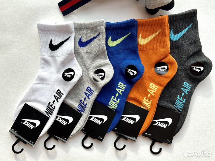 Женские, мужские носки Nike, 5 пар, размер 36-41