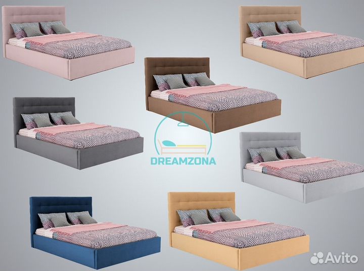 Кровать Кайли с мягким изголовьем