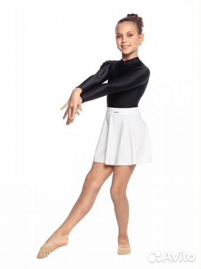 Ю 1.01 Юбка гимнастическая для девочек белый (158