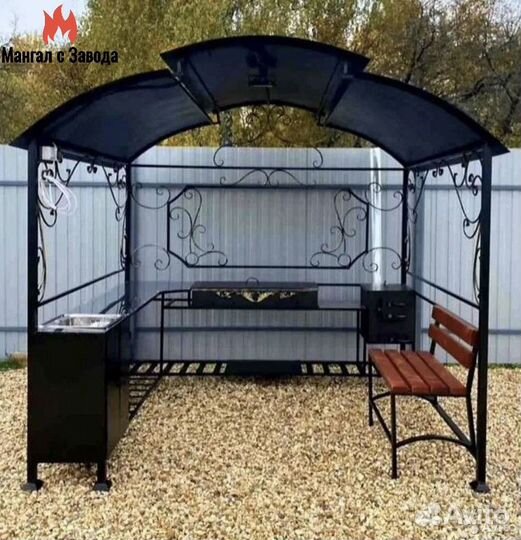 Мангал с крышей