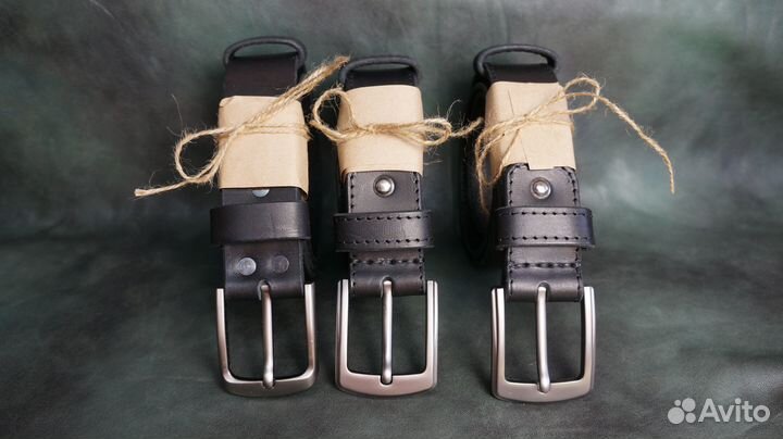 Ремень мужской из натуральной кожи ручной работы