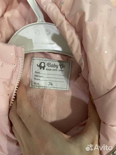 Комбинезон зима для девочки 74