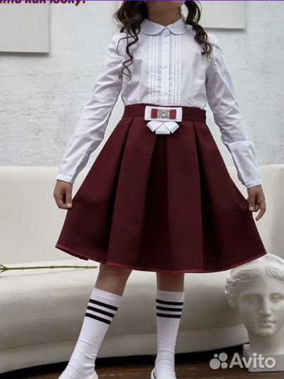 Школьная форма для девочки бордовая 134-140